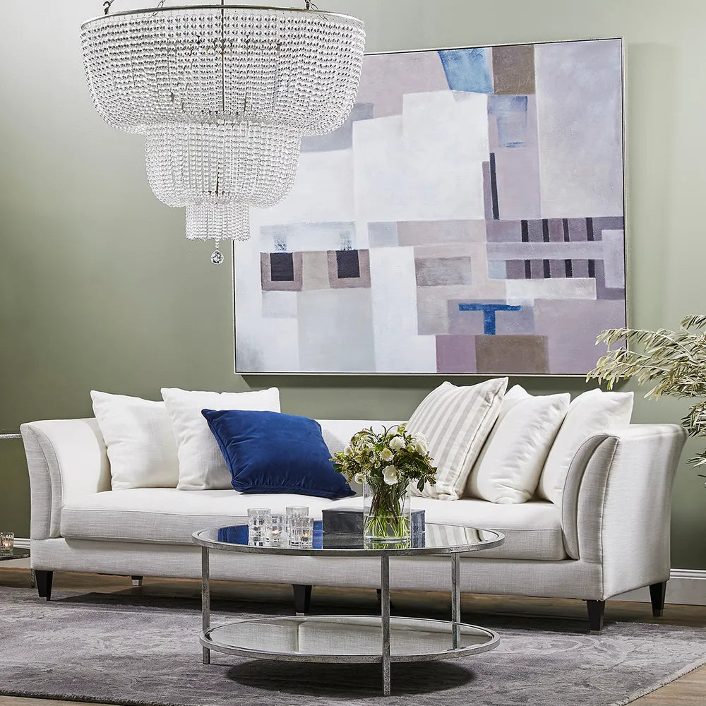 Tailor Three Seater Sofa in Ivory Linen