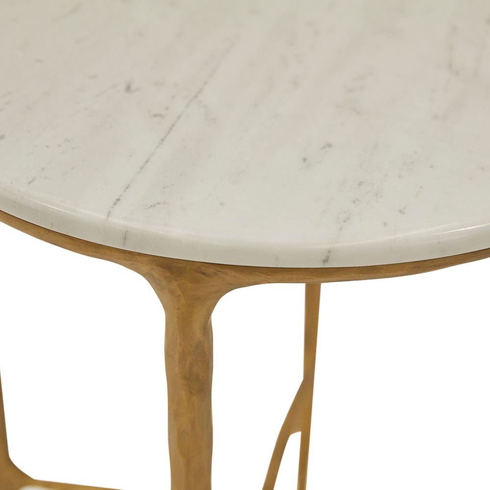 Heston Side Table in Brass
