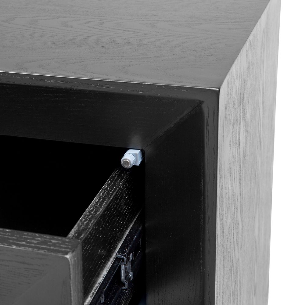 Balmain Oak Low Bedside Table