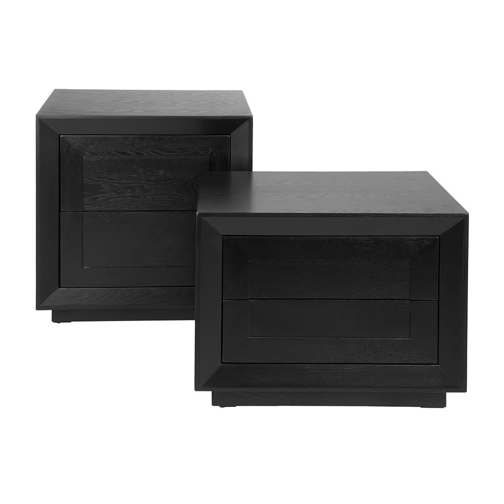 Balmain Oak Low Bedside Table