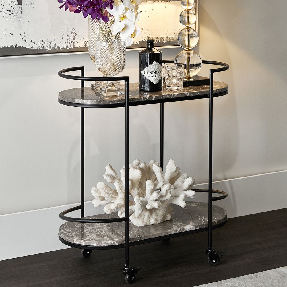 Southside Drinks Trolley in Black