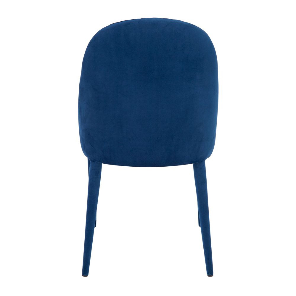 Dante Panelled Dining Chair in Navy Velvet