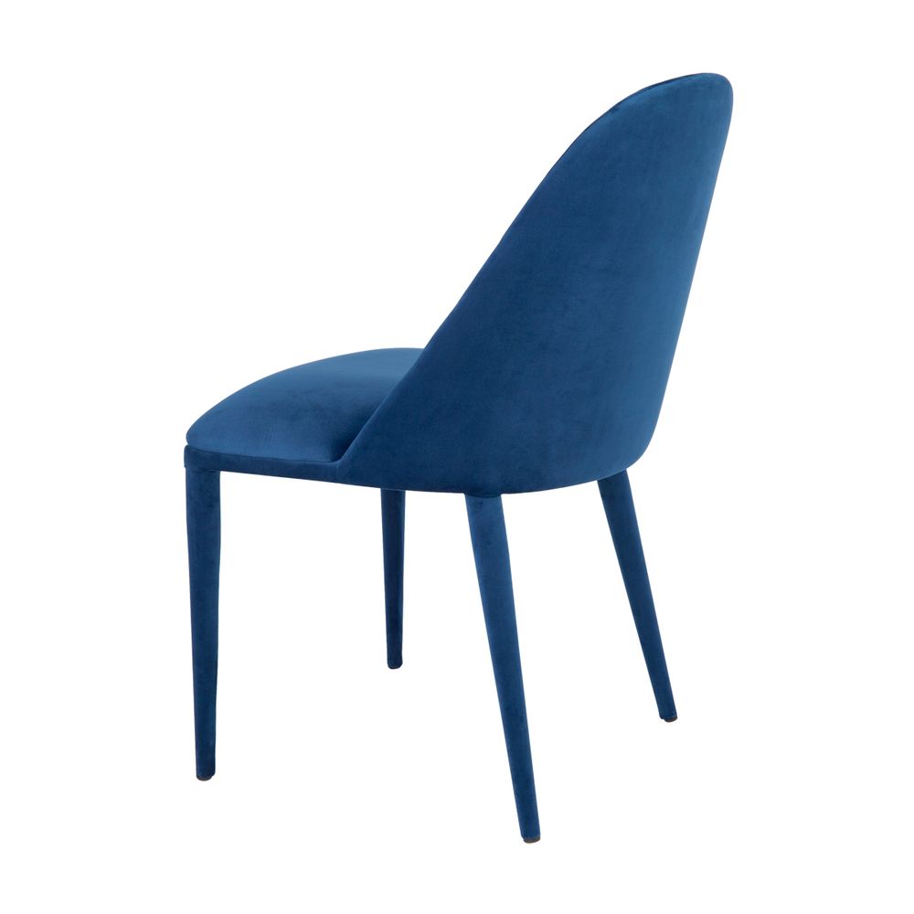 Dante Panelled Dining Chair in Navy Velvet