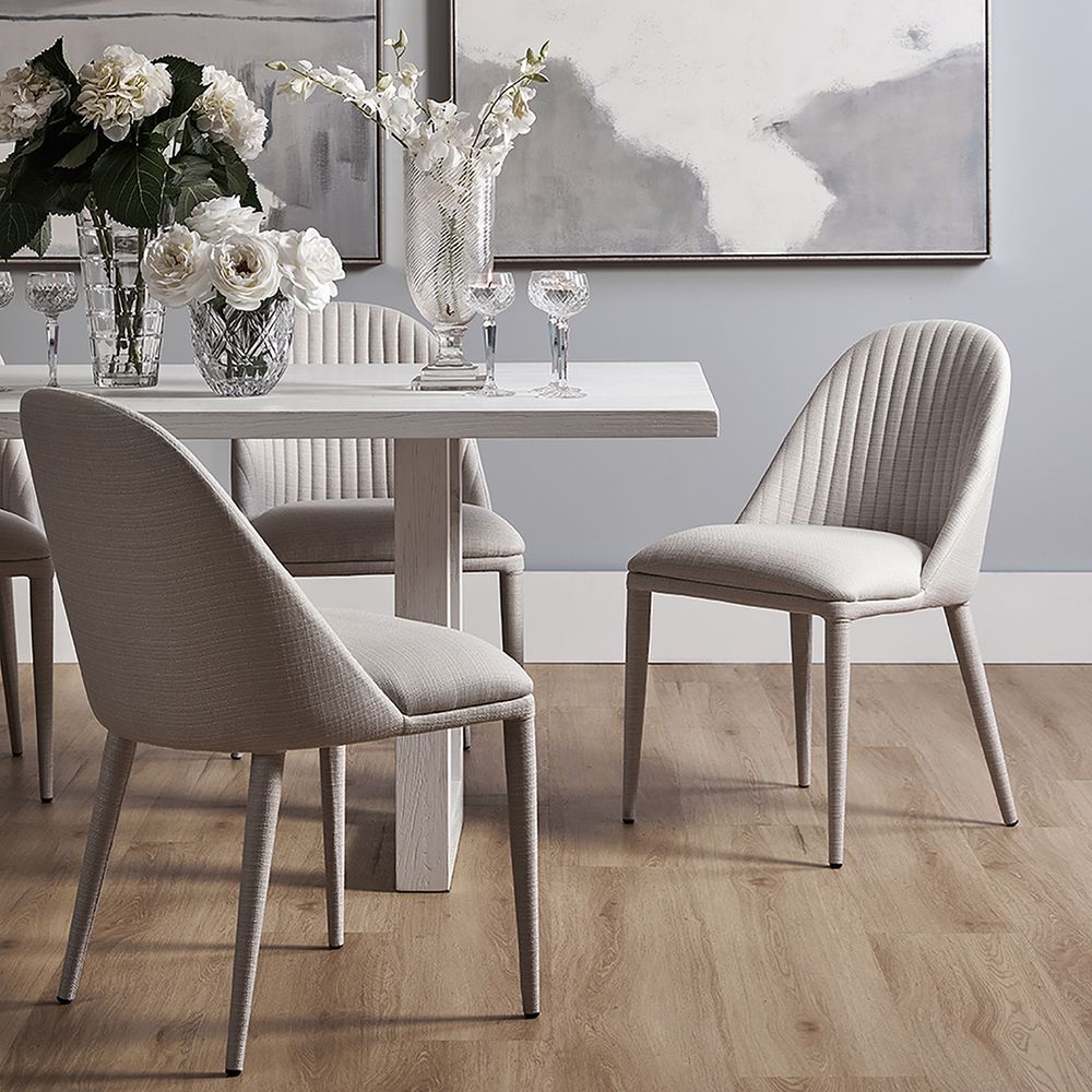 Dante Panelled Dining Chair in Natural - Set of Two