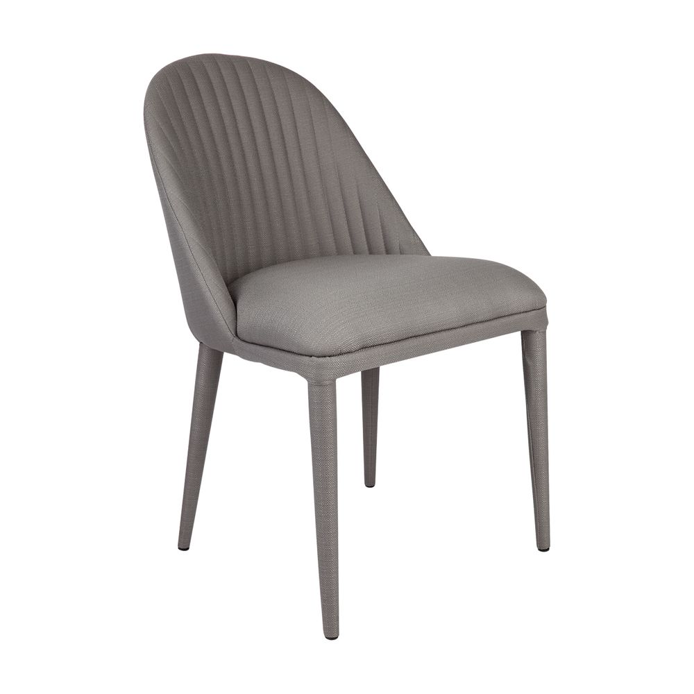 Dante Panelled Dining Chair in Charcoal - Set of Two