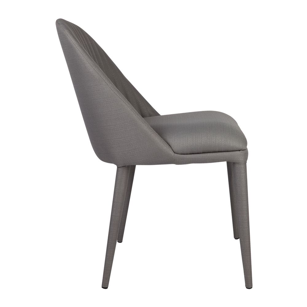 Dante Panelled Dining Chair in Charcoal - Set of Two