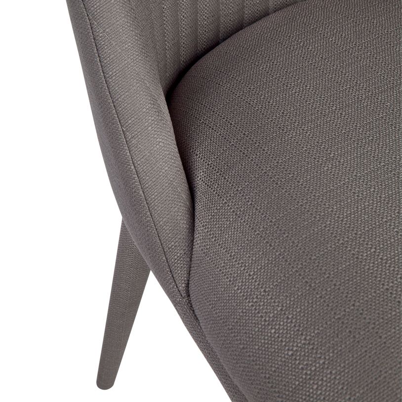 Dante Panelled Dining Chair in Charcoal - Set of Two