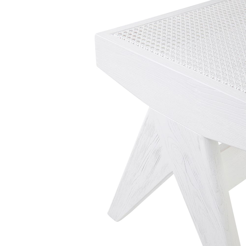 Cuban Rattan Bench Ottoman