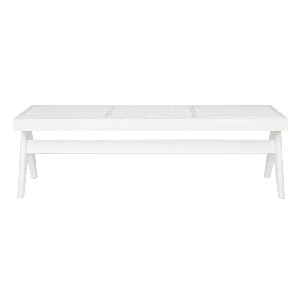 Cuban Rattan Bench Ottoman