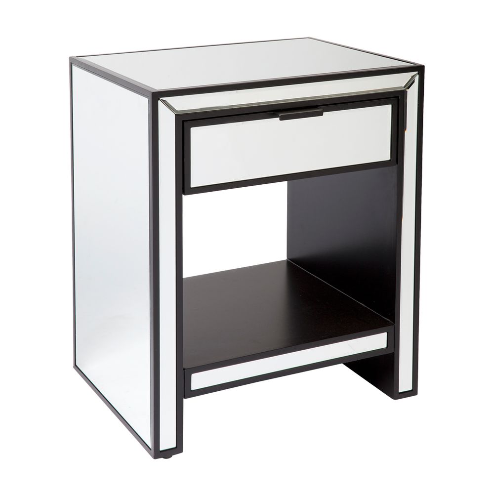 Sabrina Mirrored Bedside Table- Small