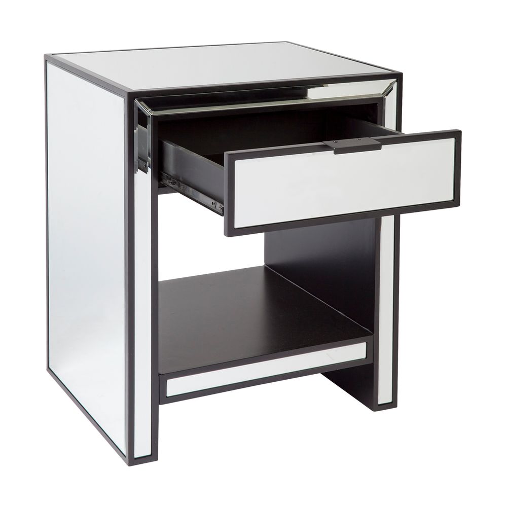 Sabrina Mirrored Bedside Table- Small