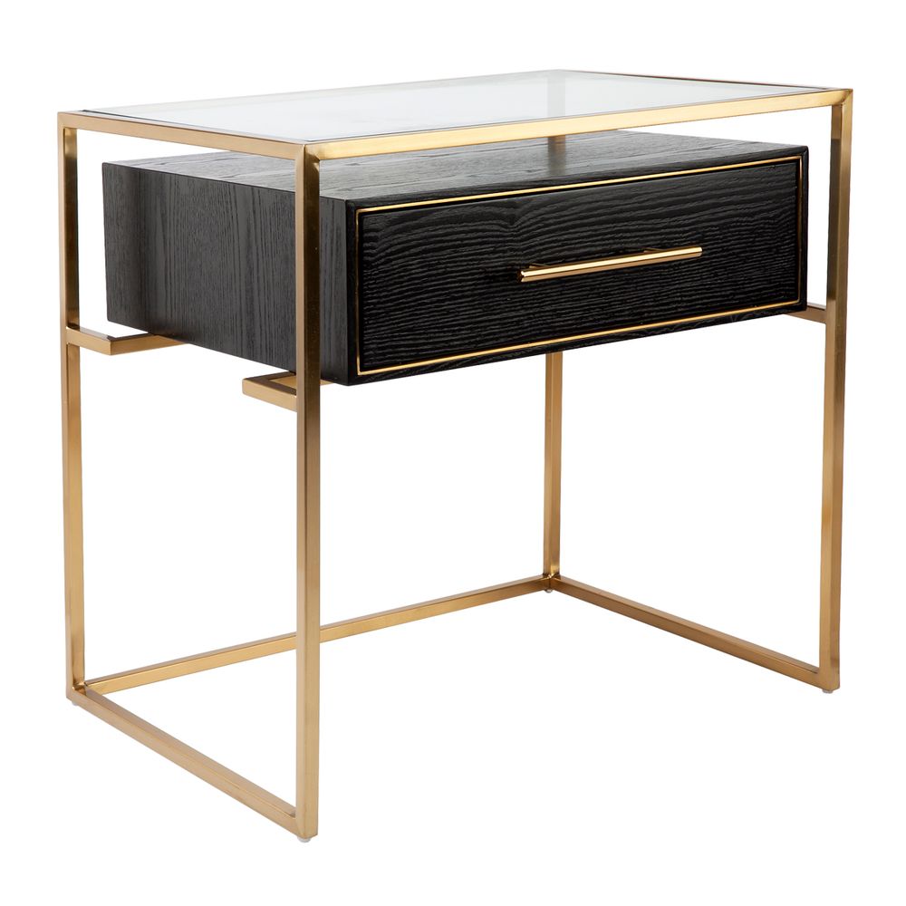Vogue Small Bedside Table in Gold