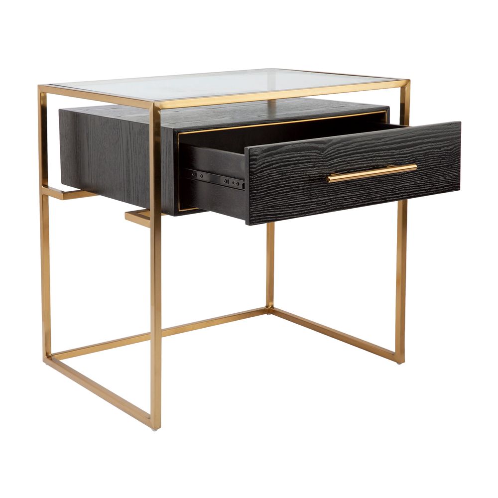 Vogue Small Bedside Table in Gold