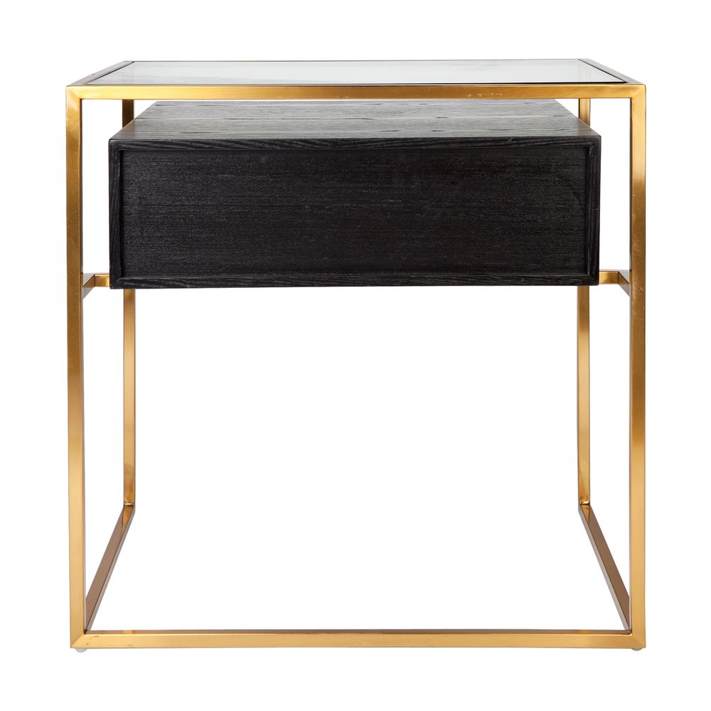 Vogue Small Bedside Table in Gold