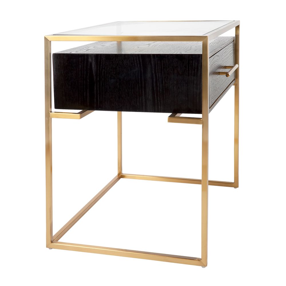 Vogue Small Bedside Table in Gold