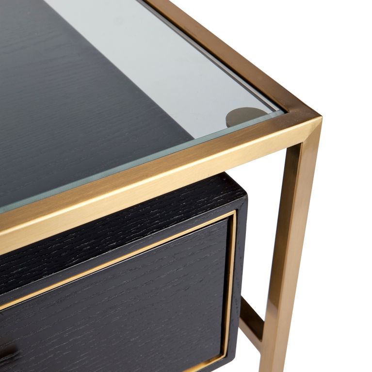 Vogue Small Bedside Table in Gold