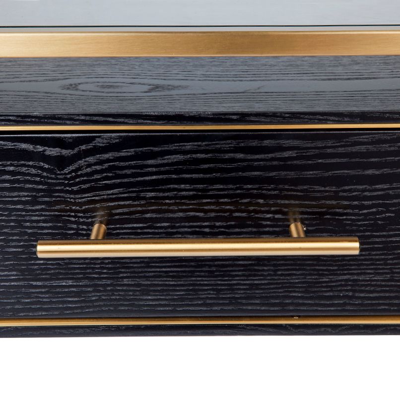 Vogue Small Bedside Table in Gold