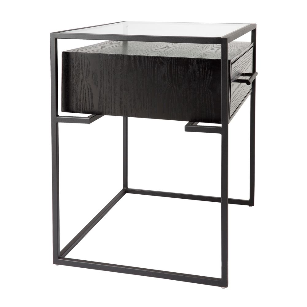 Vogue Small Bedside Table in Black