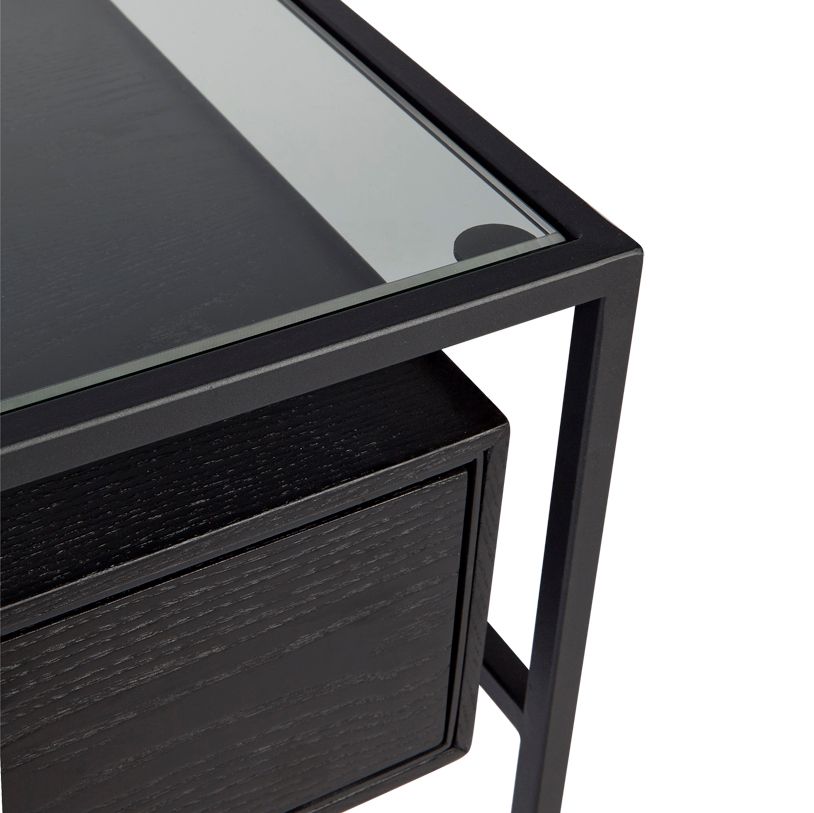 Vogue Small Bedside Table in Black