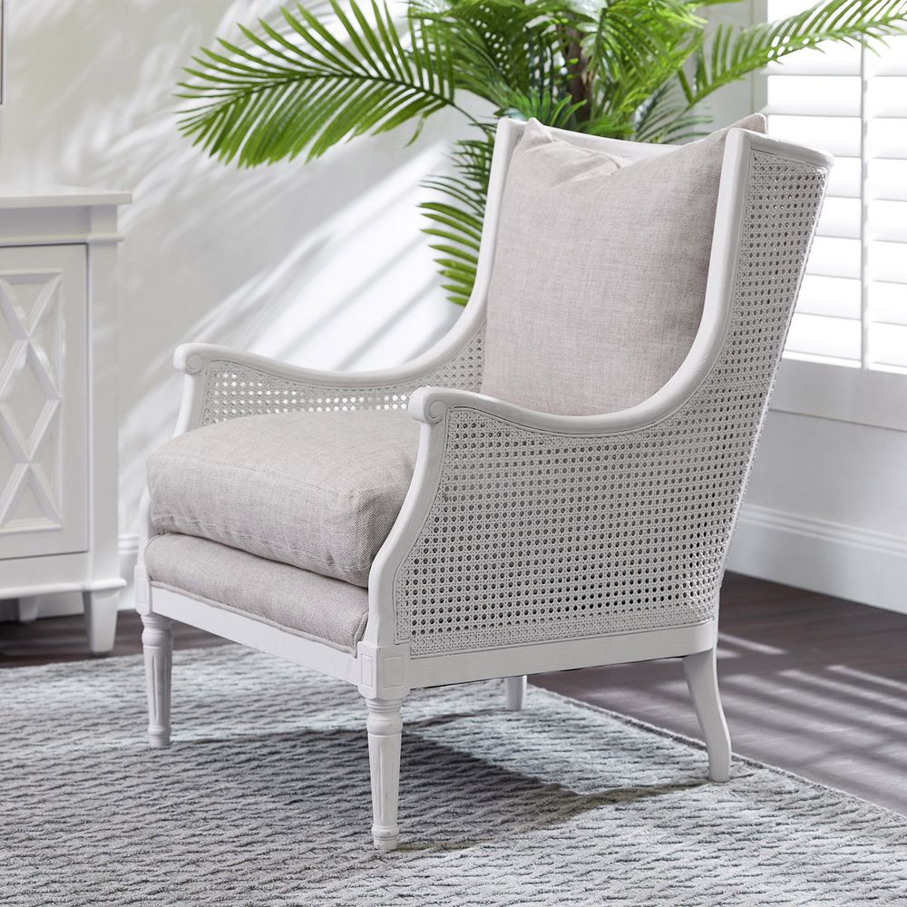 Havana Rattan Armchair in White