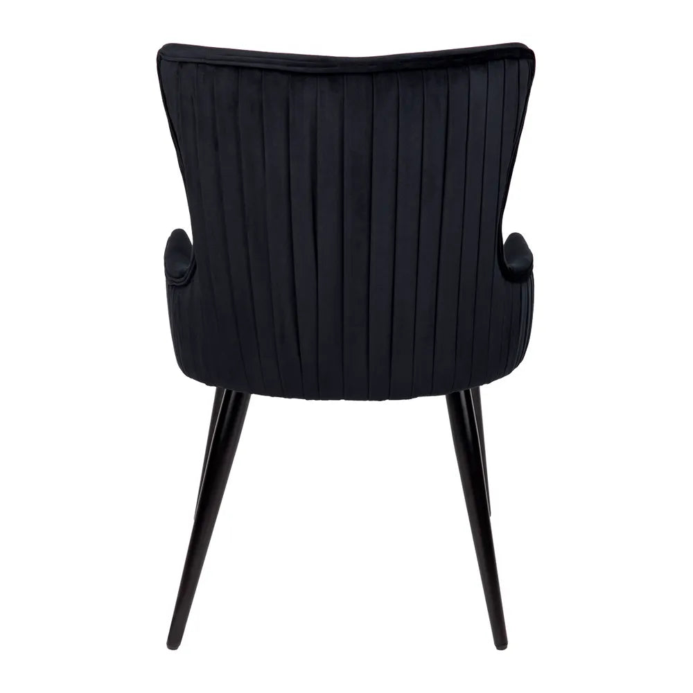 Dorsett Dining Chair in Black Velvet - Set of Two