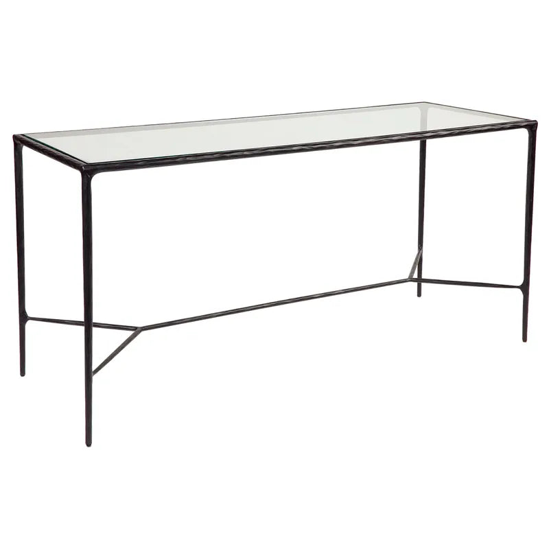 Heston Glass Desk in Black