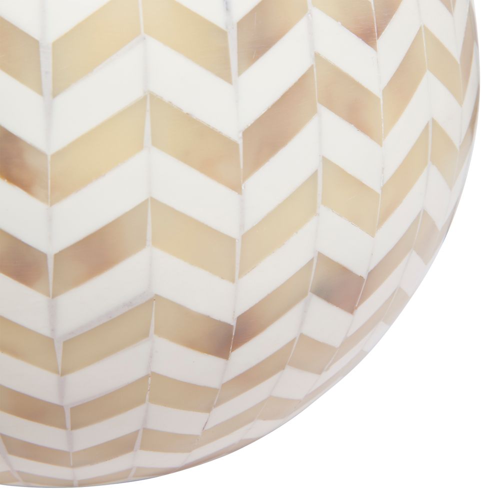 Bone Inlay Heraldic Table Lamp in Natural