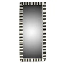 Indi Bone Inlay Floor Mirror in Black