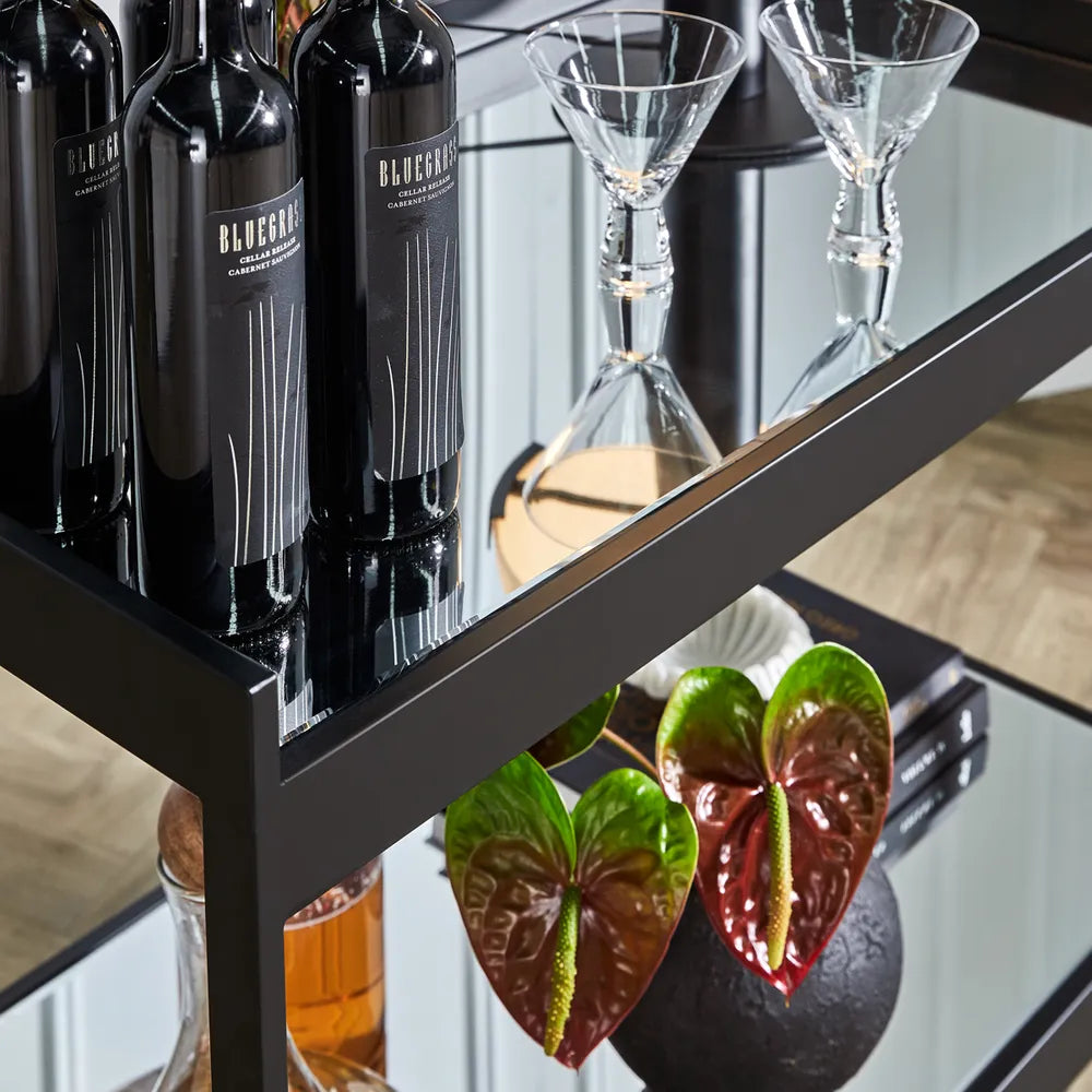 Fenton Drinks Trolley in Black