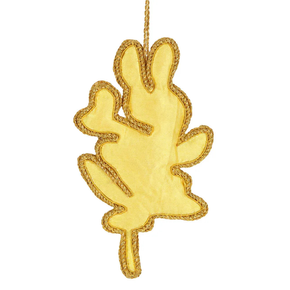 Sequin Golden Wattle Hanging Tree Decoration
