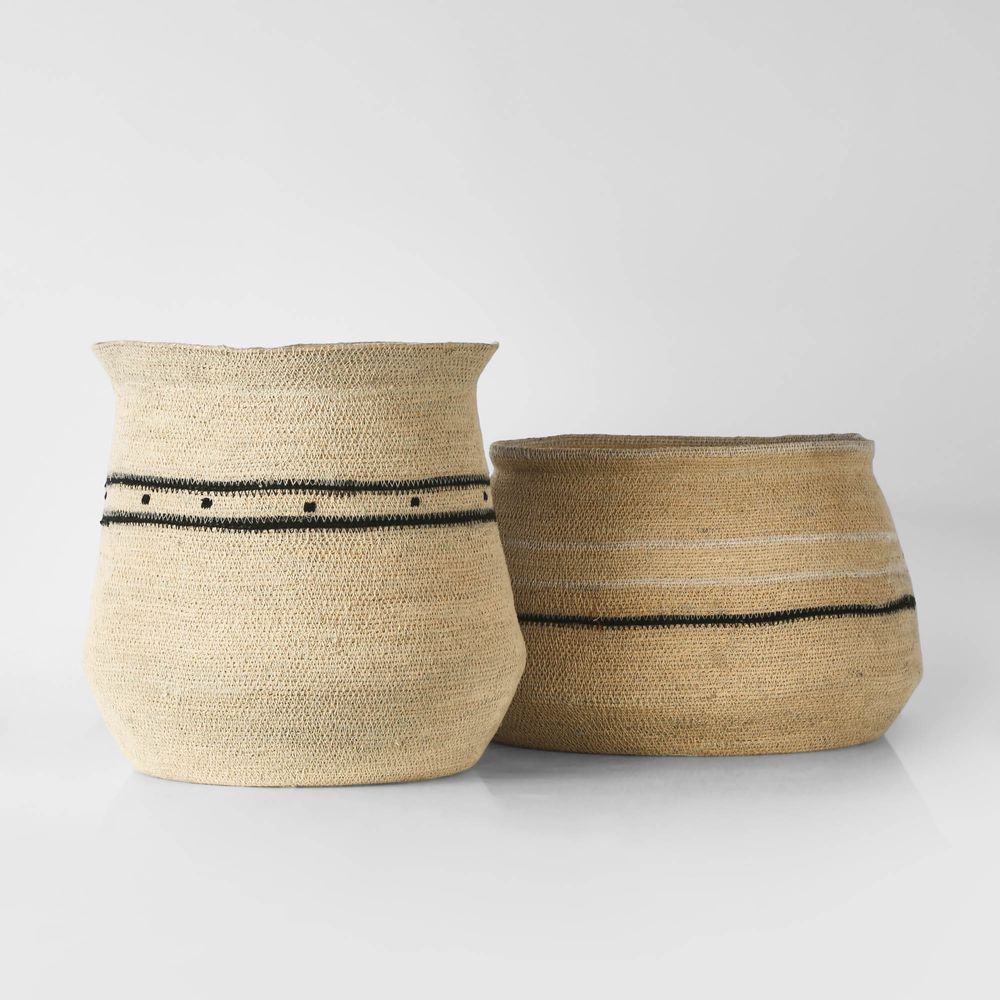 Hunch Wide Woven Basket in Natural
