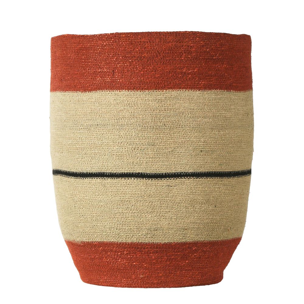Jeno Terracotta Woven Basket in Multi-Colour