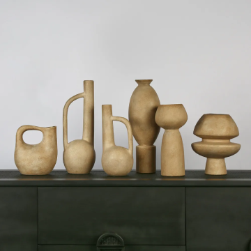 Miro Vase in Biege