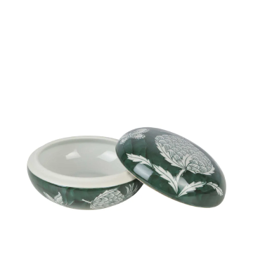 Thistle Trinket Round Bowl with Lid