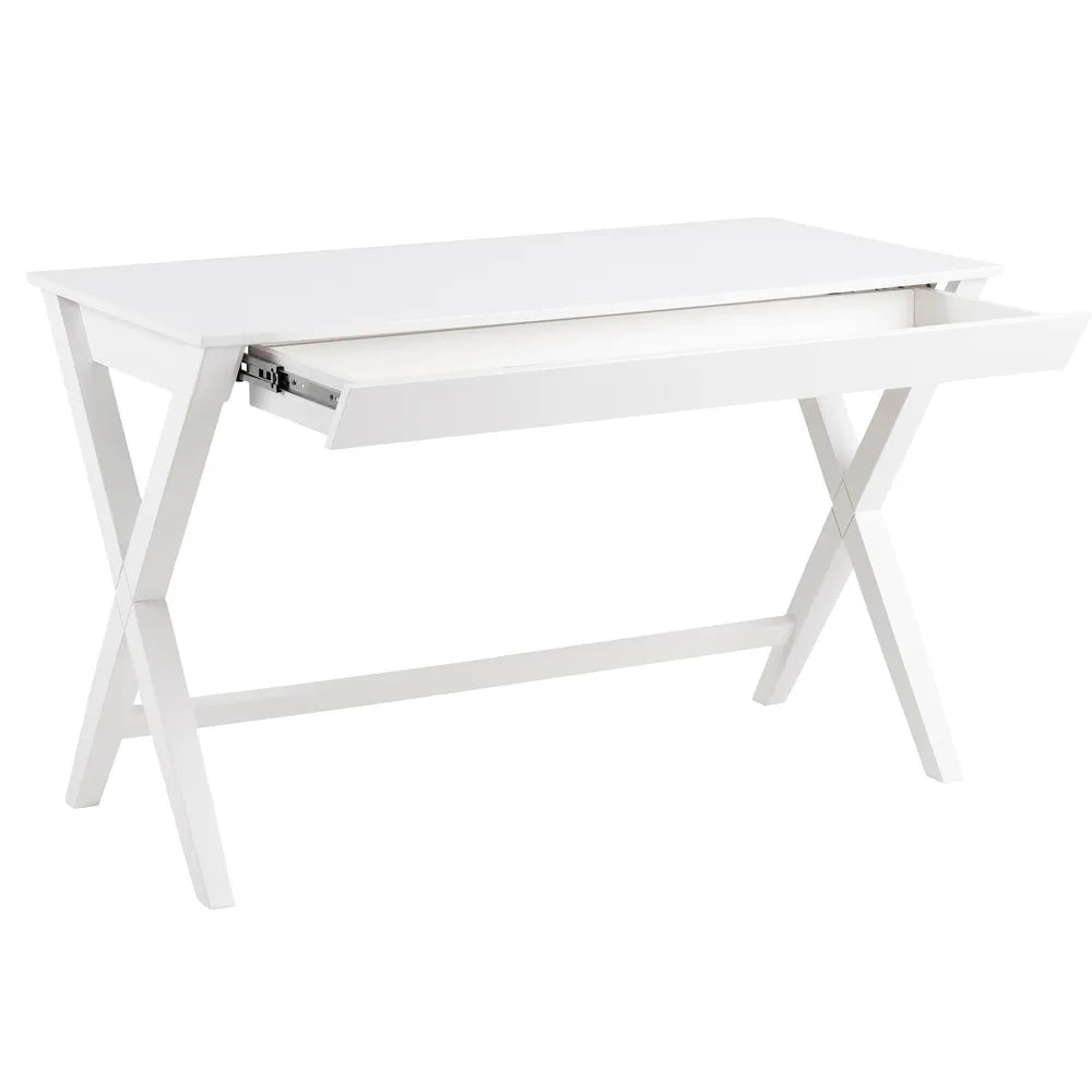 Brooklyn Desk with Drawer in White