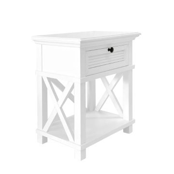 West Beach Bedside Table in White