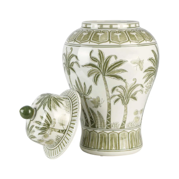 Plantation Temple Jar in Green