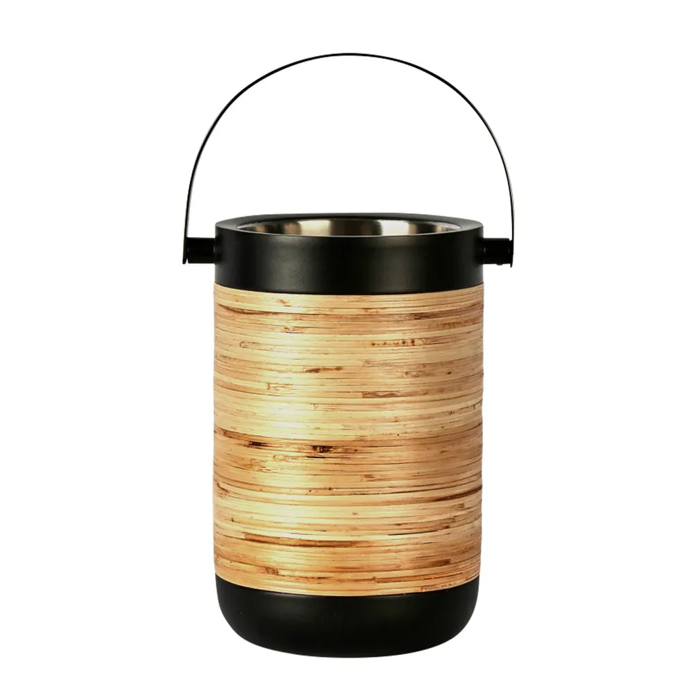 Rattan & Onyx Stainless Steel Wine Cooler