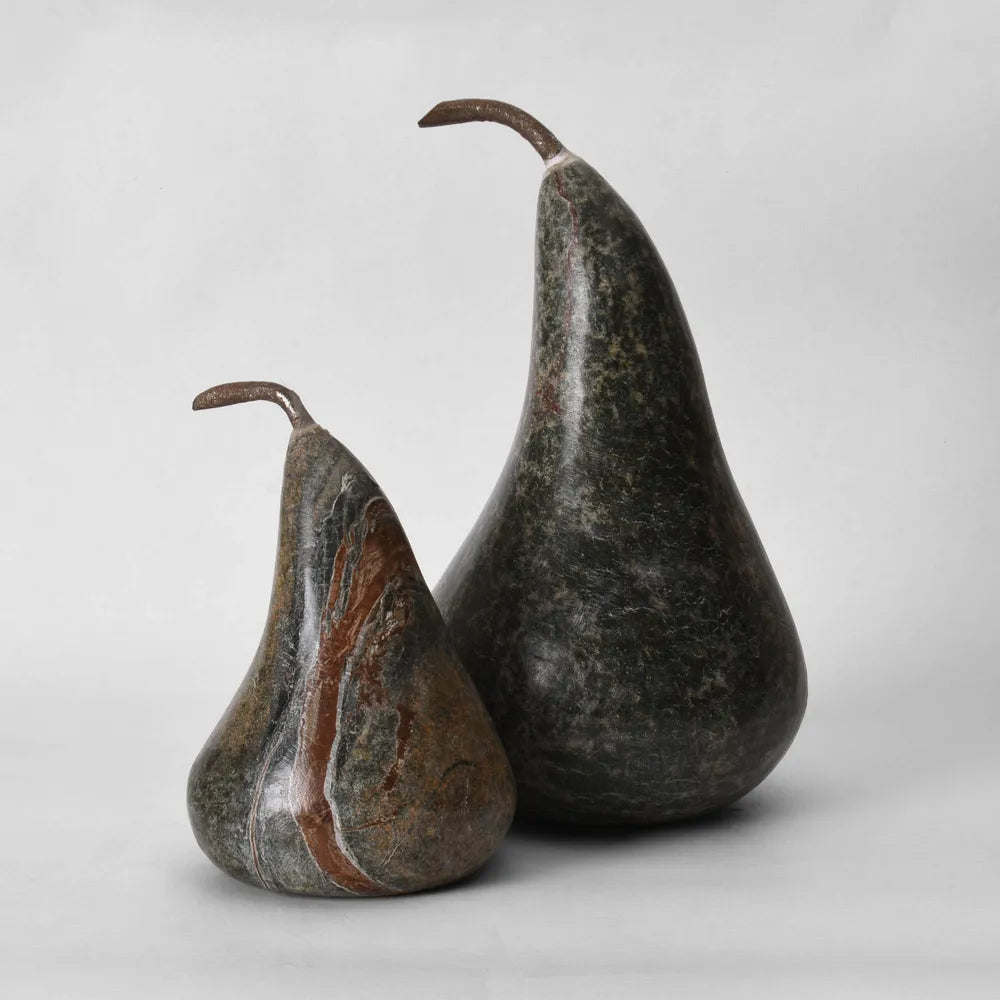 Stained Marble Pear -  Set of Two