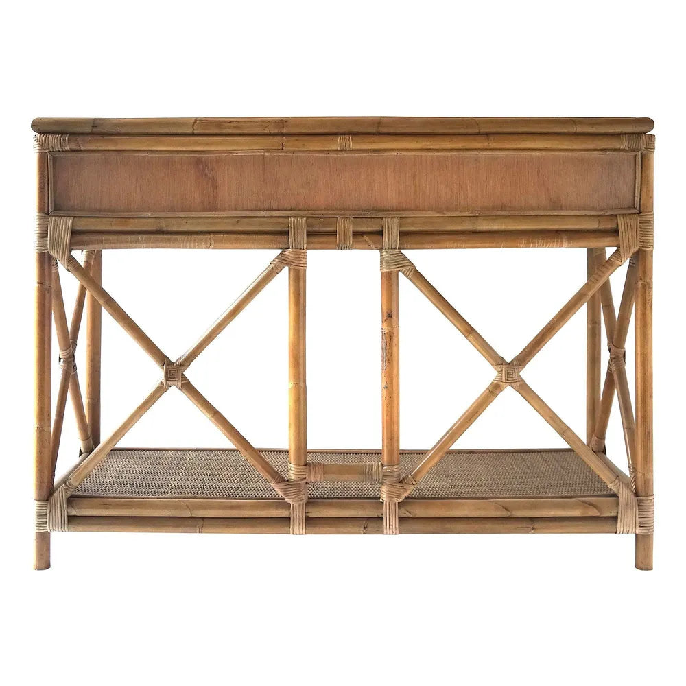 Carmen Large Two Drawer Rattan Console