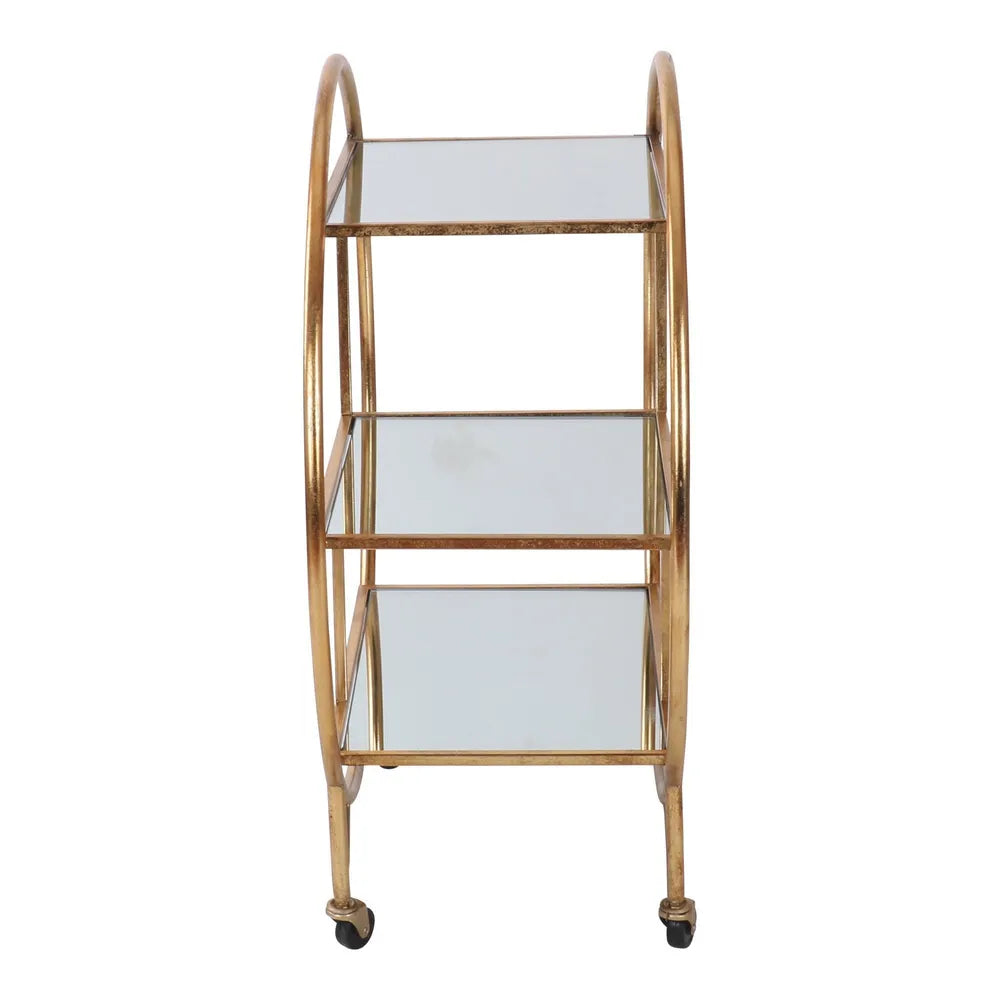 Victoria Bar Cart with Mirror Shelves