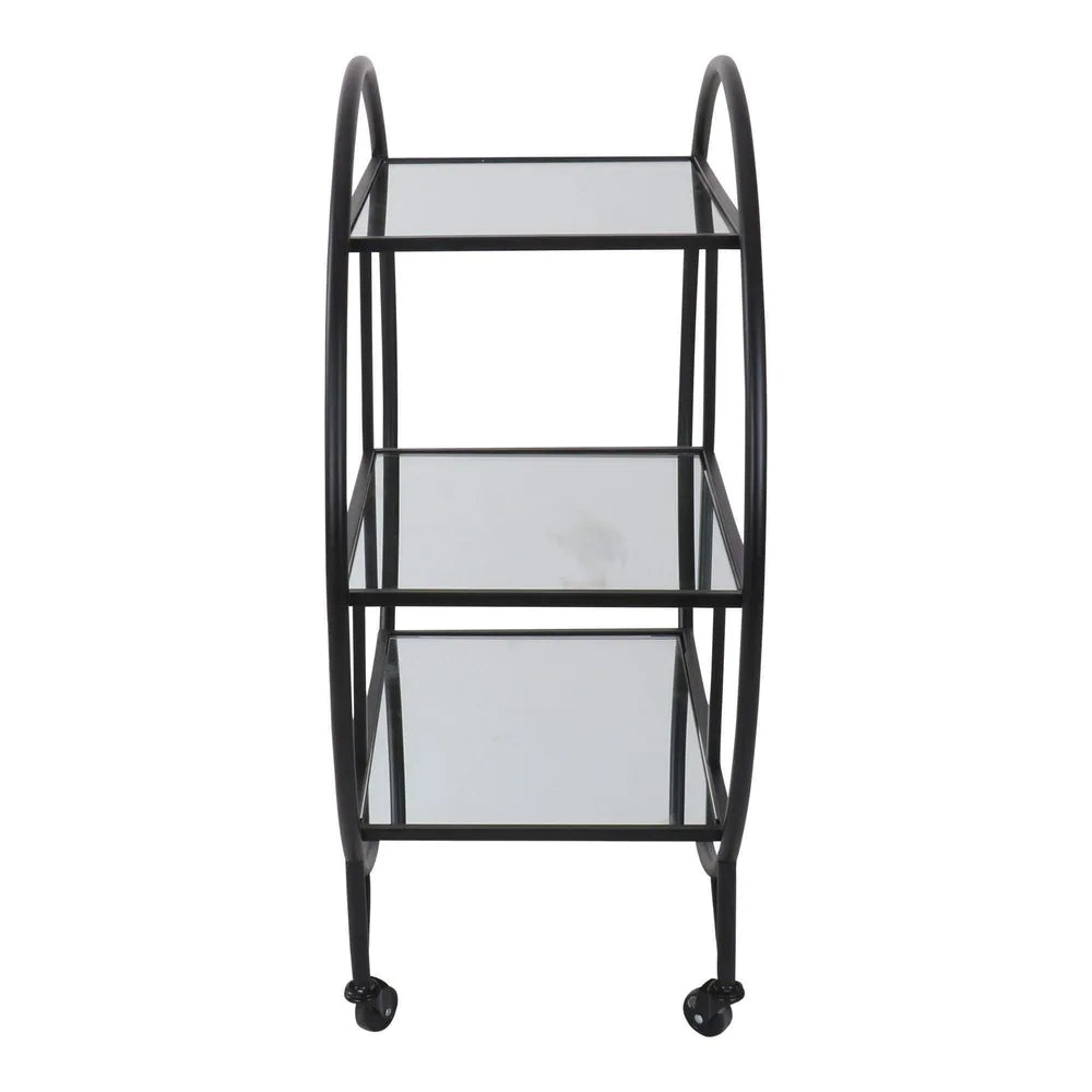 Victoria Bar Cart with Mirror Shelves
