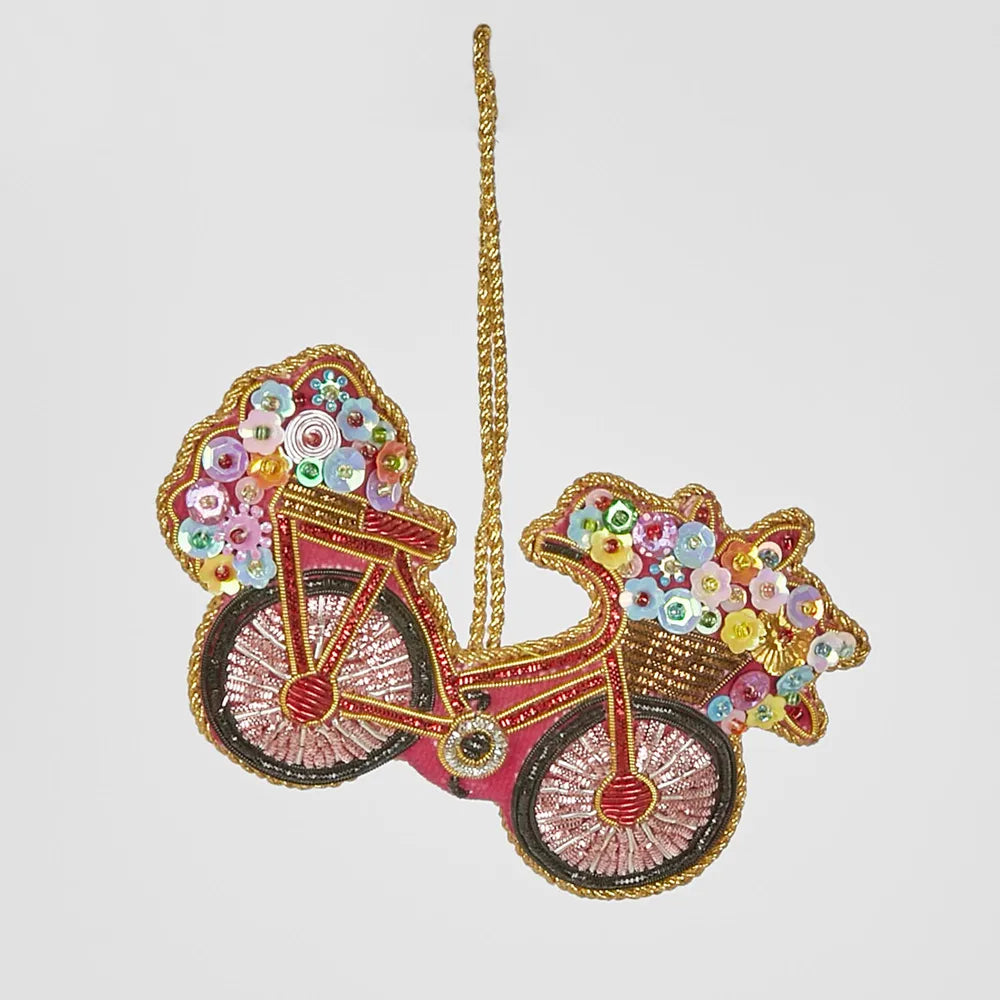Bicycle Sequin Hanging Decoration