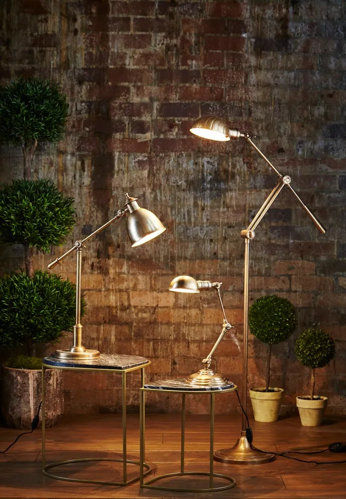 Vermont Desk Lamp in Antique Brass