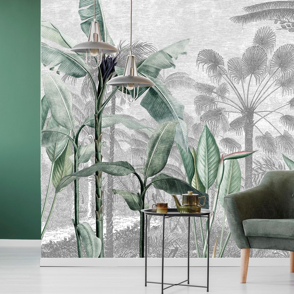 New Concept Moveable Wall Paper - Palms