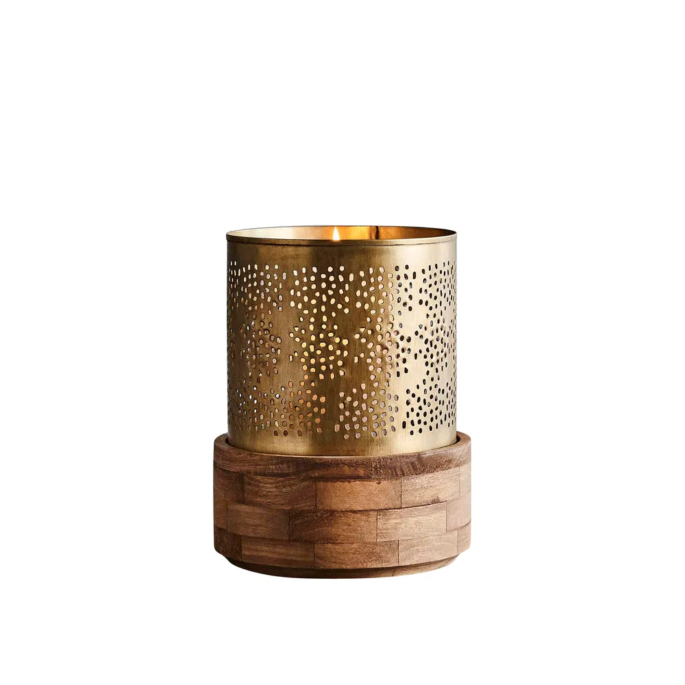 Antique Brass Sienna Candle Holder