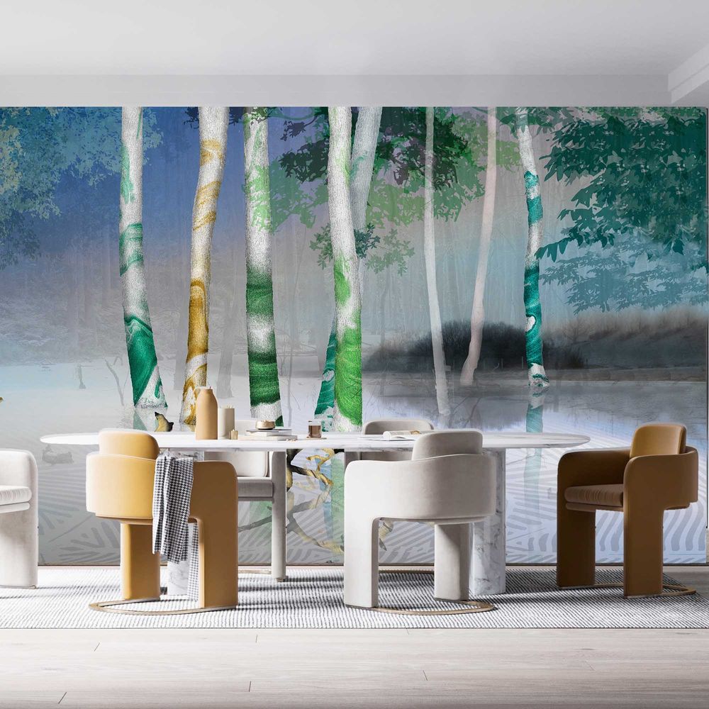 New Concept Moveable Wall Paper - Terrazzo Trees