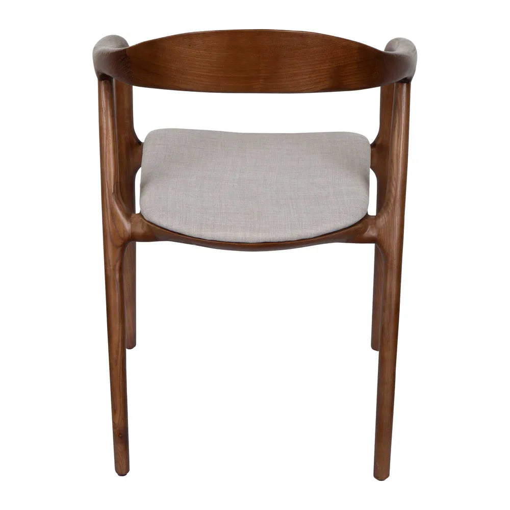 Ellison Ash Wooden Chair in Silver