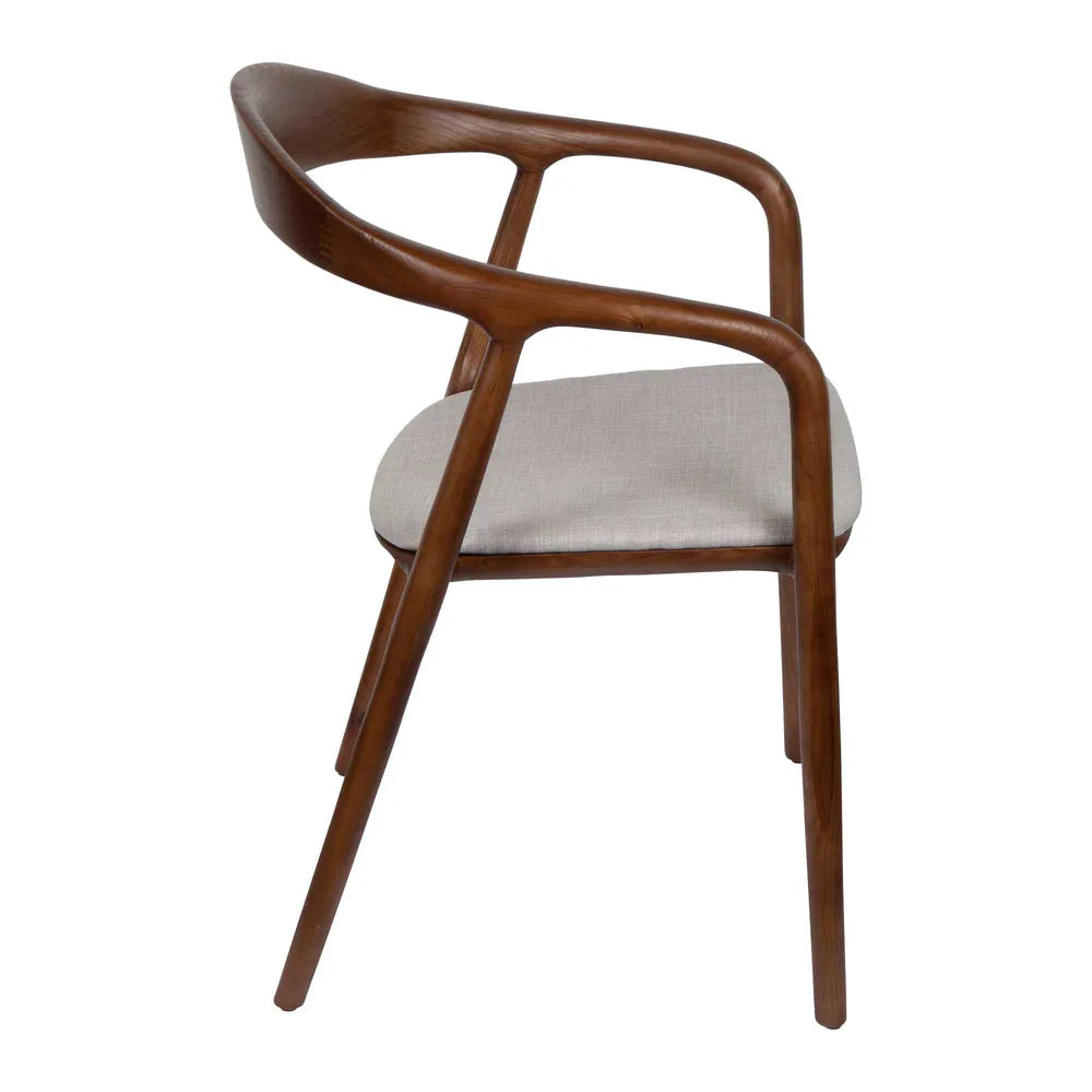 Ellison Ash Wooden Chair in Silver