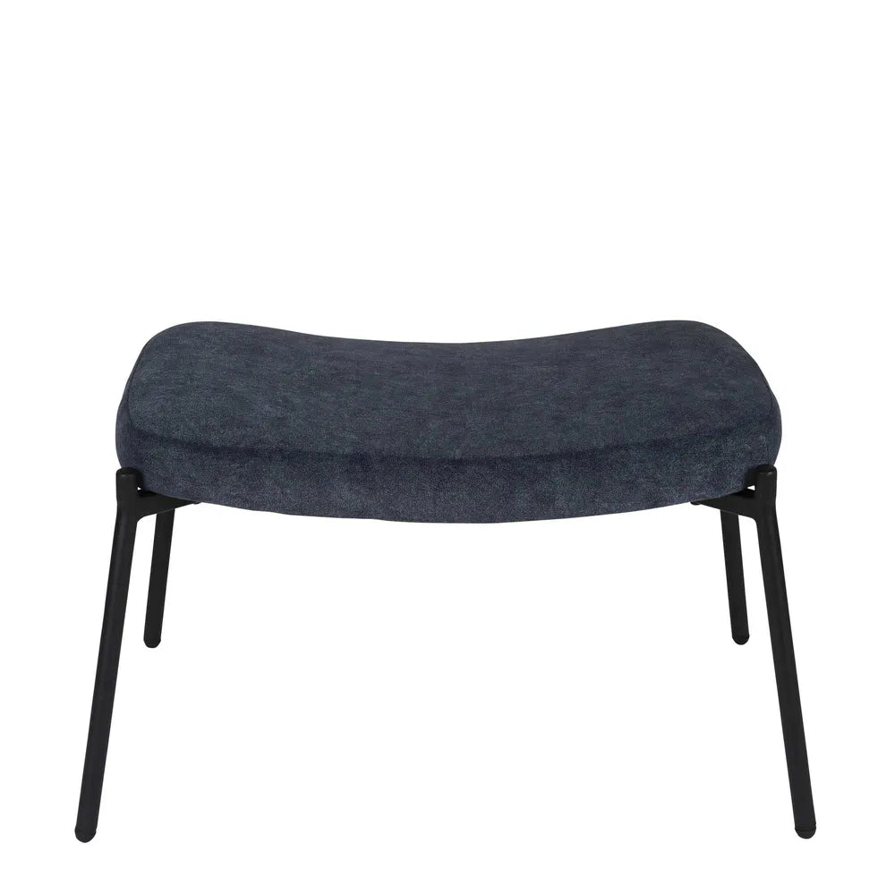 Justin Armchair with Stool in Navy